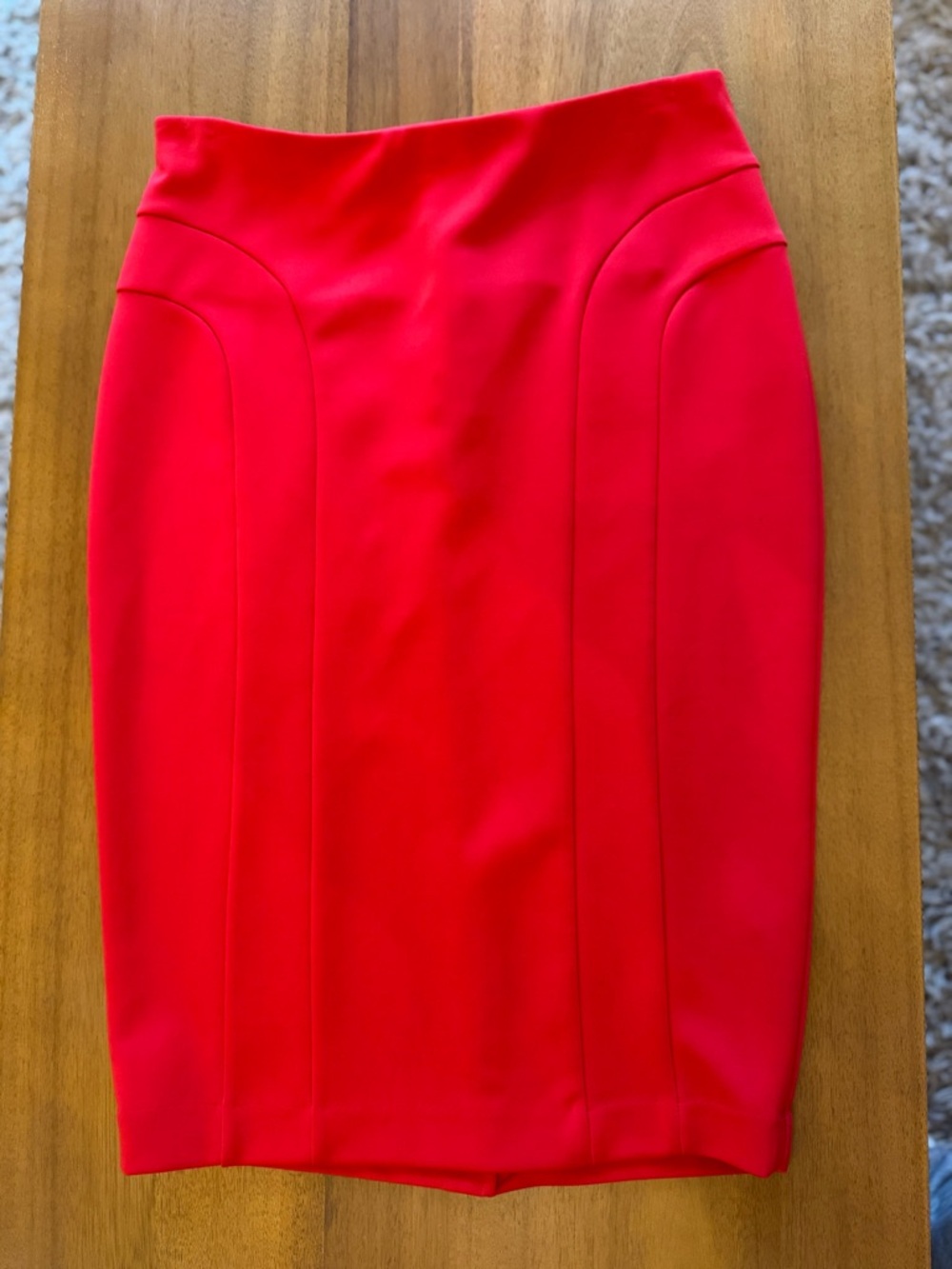 The Limited Vibrant Red Ponte Pencil Skirt